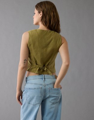 AE Linen-Blend Vest